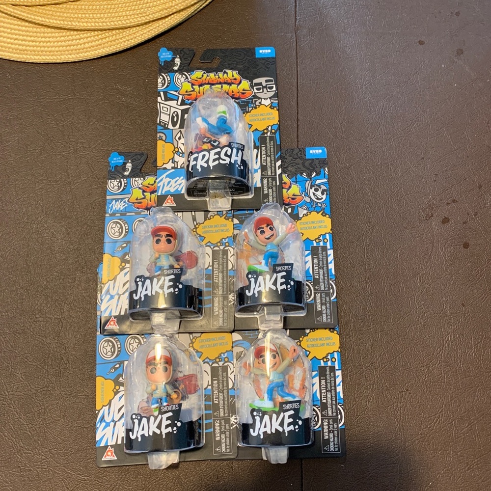 Lot Of 5 SUBWAY SURFERS Shorties Figure JAKE FRESH